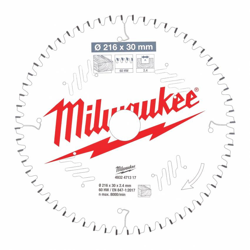 Диск пильний MILWAUKEE, Ø250/30мм, 40 зуб.-4932472015