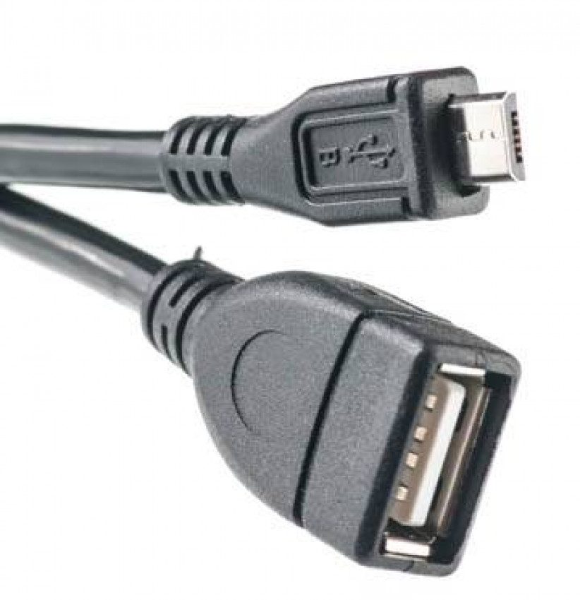 Кабель PowerPlant OTG USB 2.0 AF-Micro, 0.1м-KD00AS1232