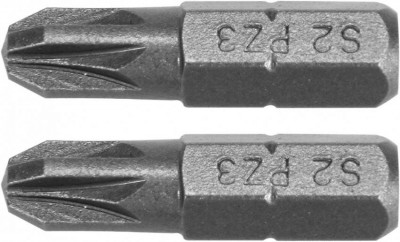 Насадка викрутка YATO: &quot;Pozidriv&quot; PZ3 x 25 мм, HEX 1/4&quot;, AISI S2, 2 шт.-[articul]