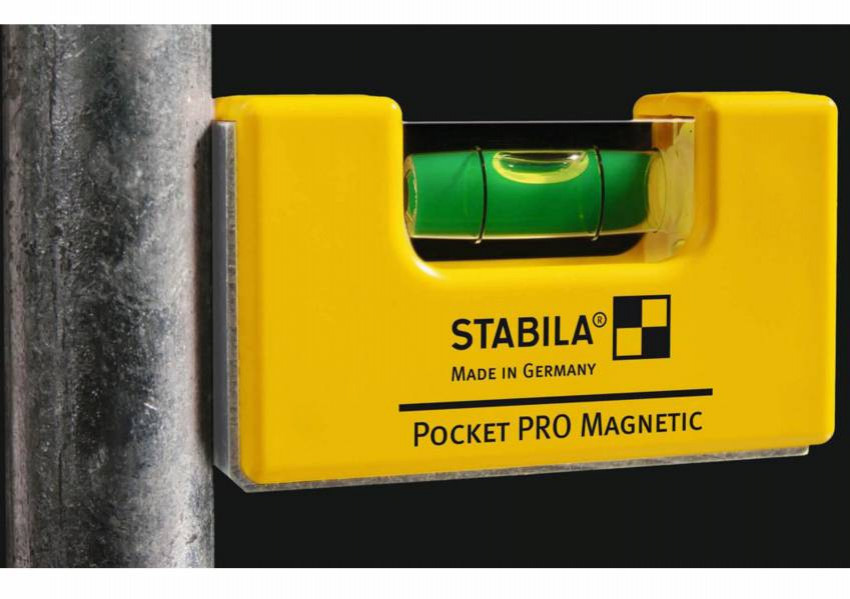 Рівень - міні STABILA Pocket PRO Magnetic магнітний: 7 х 2 х 4 см, 1 капсула, кріп-чохол 519136/20-17953