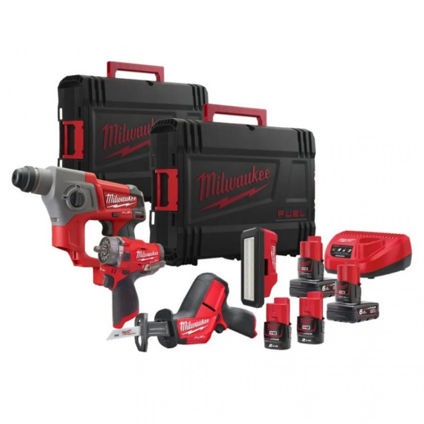 Набір акумуляторних інструментів Milwaukee M12 FPP4C-624PEU FUEL-4933492515