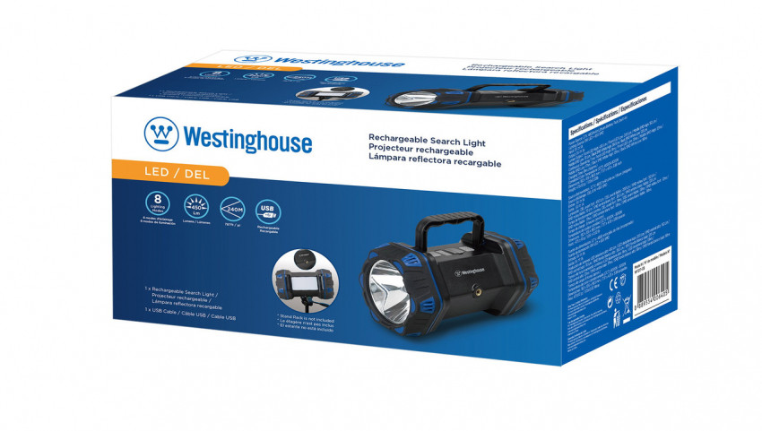 Ліхтар пошуковий Westinghouse 10W LED WF217 з функцією Power Bank + Micro USB кабель у комплекті-WF217-CB