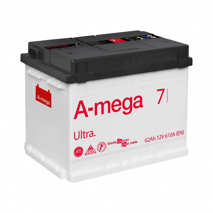 Акумулятор авто Мегатекс A-mega Ultra 6СТ-62-А3 (лев) ТХП 610-