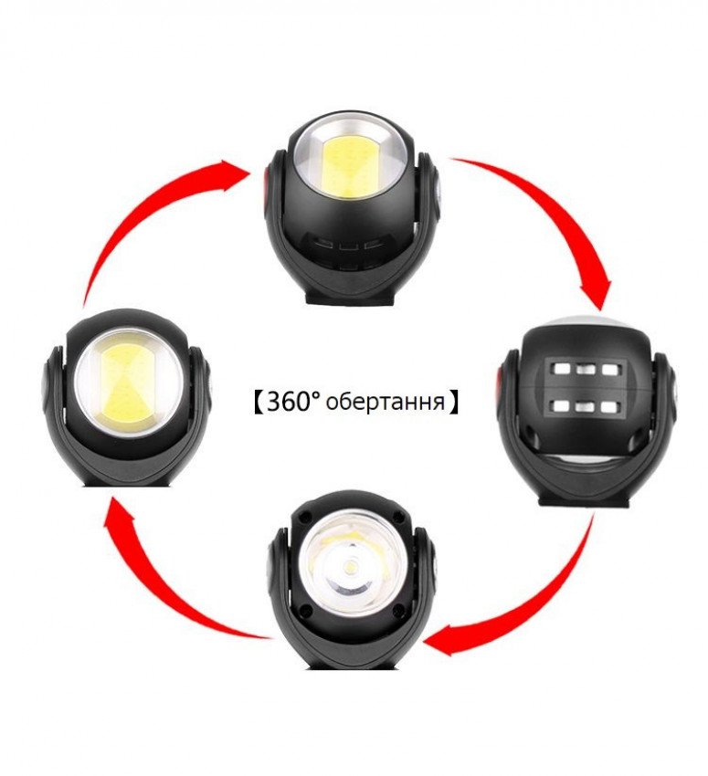 Ліхтар worklight  Quantum QM-FL2020 Transformer  5W LED+COB  з USB-QM-FL2020