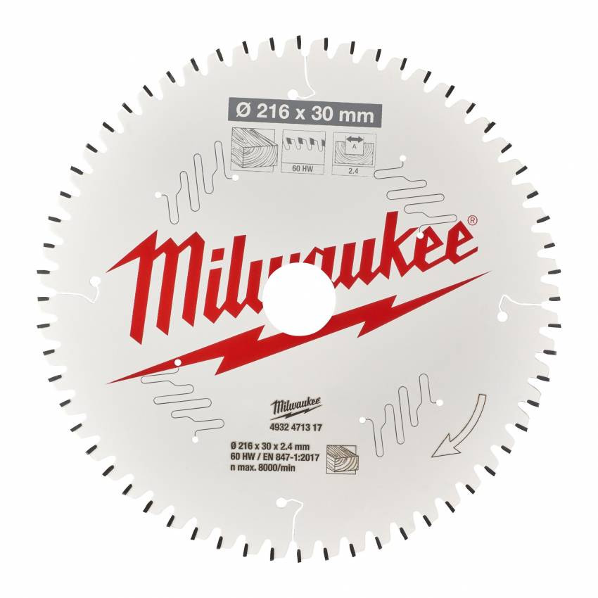 Диск пиляльний Alu PFTE MILWAUKEE, Ø305х30х3,0мм, 96 зуб. 2-4932471323