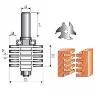 Фреза Для зрощування №2560 (z3, D48, h4, B10, H12-40, d12) bearing 8×28×9 22-164-480-[articul]