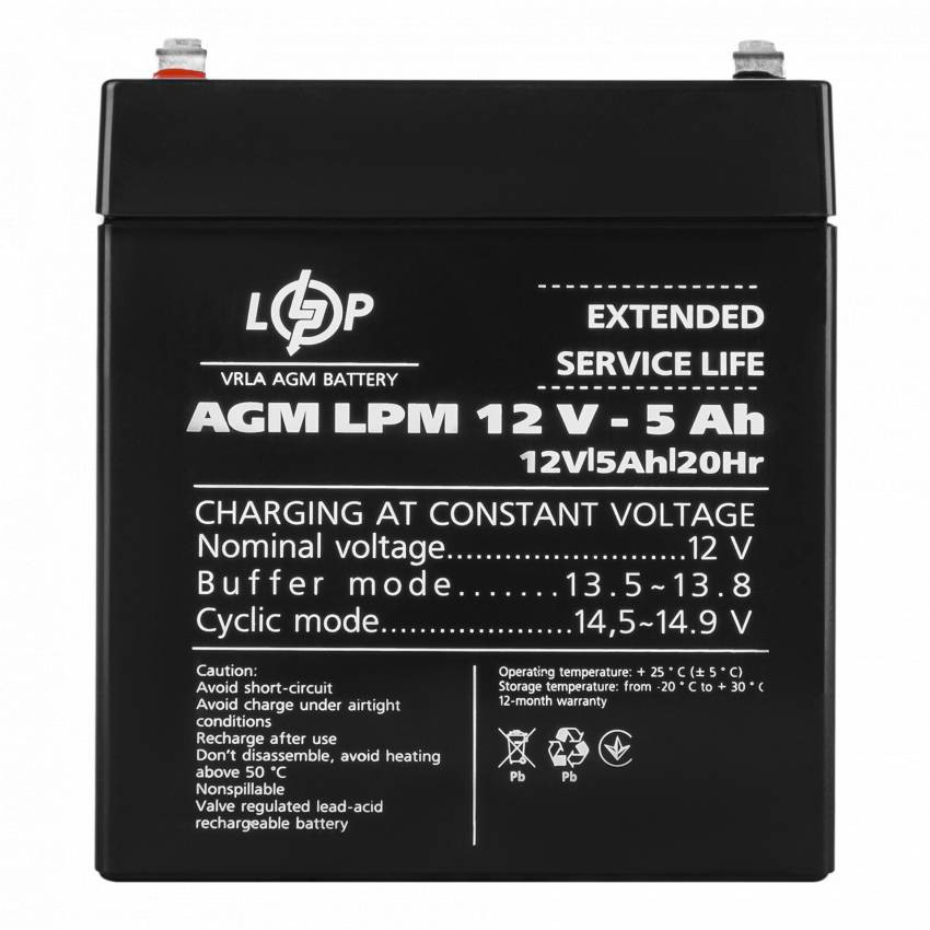 Акумулятор AGM LPM 12V - 5 Ah-