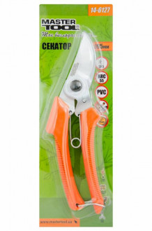 Секатор садовий MASTERTOOL 195 мм ручки PVC лезо SK5 14-6127