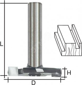 Фреза для кромок та пазів, DxHxL= 32x4x36мм, FIT