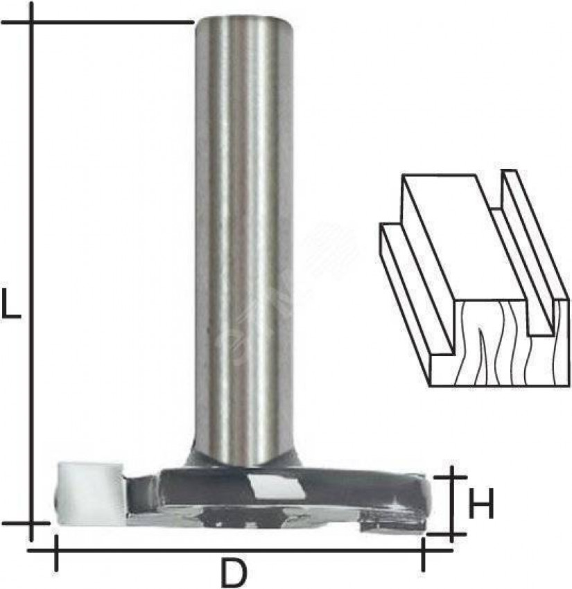 Фреза для кромок та пазів, DxHxL= 32x4x36мм, FIT-36690