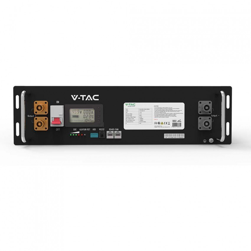 Акумуляторна батарея V-TAC 5,12kWh LiFePO4 100Ah-V-TAC11377