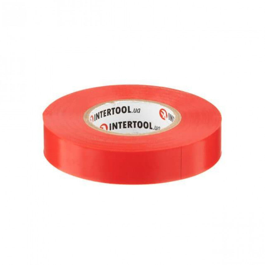 Стрічка ізоляційна, 17 мм * 25 м * 0.15 мм, червона INTERTOOL IT-0060-IT-0060