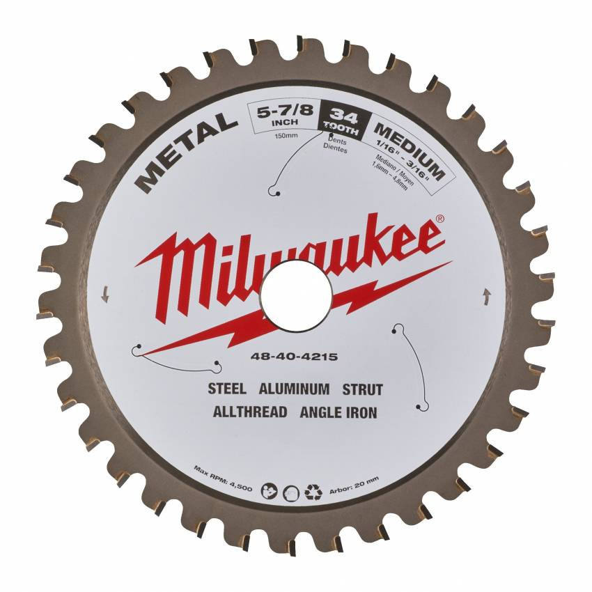 Диск пильний по металу MILWAUKEE, Ø174x20мм, 50 зуб.-48404017