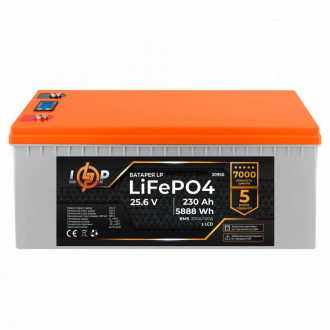 Акумулятор LP LiFePO4 для ДБЖ LCD 24V (25,6V) - 230 Ah (5888Wh) (BMS 200A/100A) пластик-[articul]