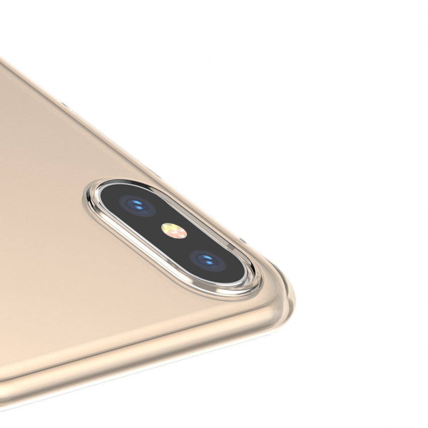 Чохол Baseus для iPhone Xs Max Simplicity Прозорий Золотий (ARAPIPH65-A0V)-