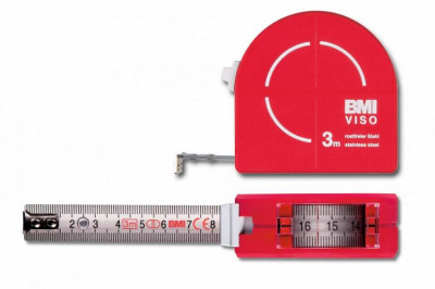 Рулетка вимірювальна 3 м продольні виміри, внутрішні виміри, отримання радіусів Viso BMI-[articul]