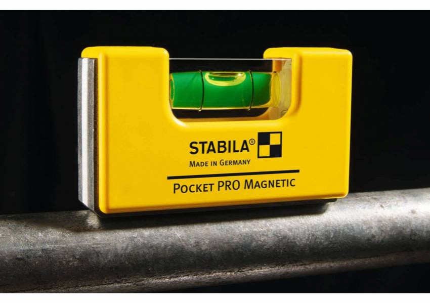 Рівень - міні STABILA Pocket PRO Magnetic магнітний: 7 х 2 х 4 см, 1 капсула, кріп-чохол 519136/20-17953