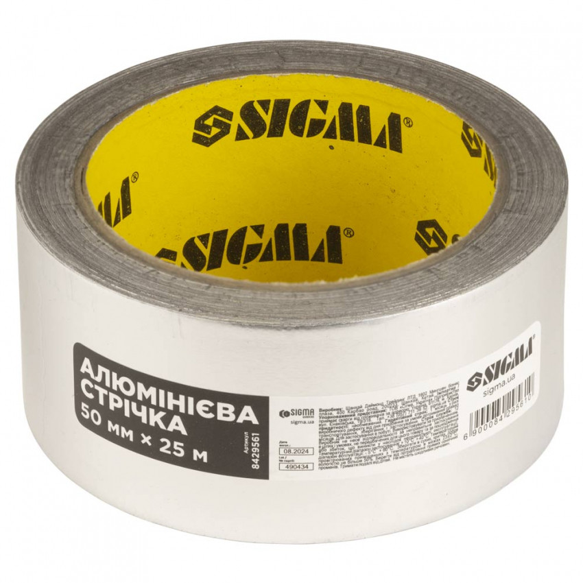 Стрічка алюмінієва 50мм×25м SIGMA (8429561)-8429561