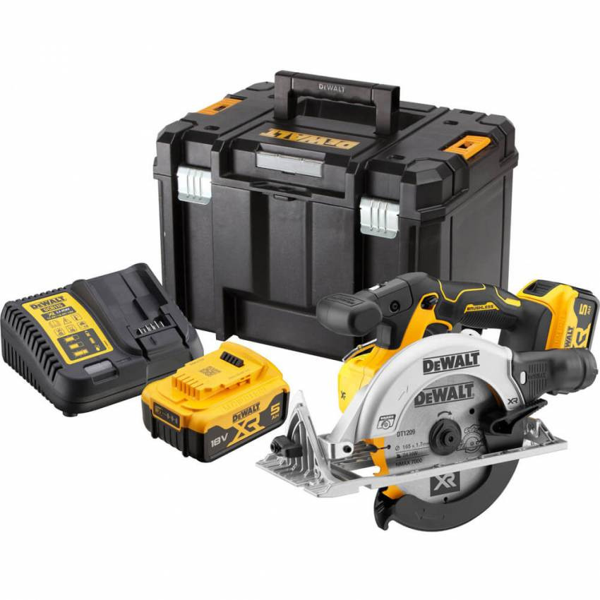 Пила дискова акумуляторна безщіткова DeWALT DCS565P2-DCS565P2