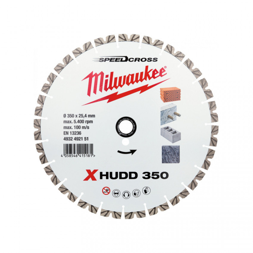 Алмазний диск SPEEDCROSS XHUDD 350 мм MILWAUKEE-4932492151