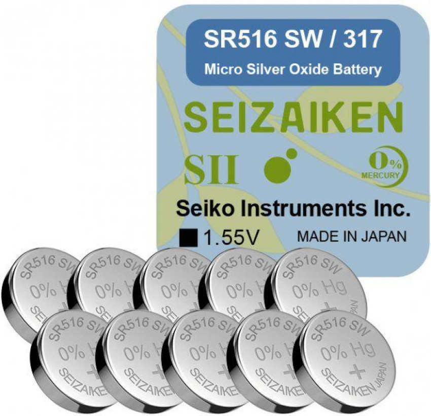 Оксид-срібно-цинкова батарейка Seizaiken "таблетка" 317/SR516SW 1шт/уп-B-SZK-SR516SW-B1F