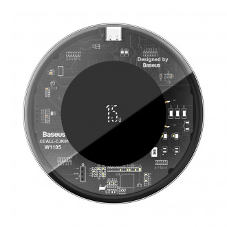 Бездротовий зарядний пристрій Baseus Simple 15W Прозорий (WXJK-BA02)