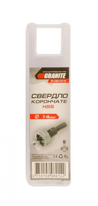 Свердло корончате GRANITE HSS 14 мм 6-08-014-6-08-014