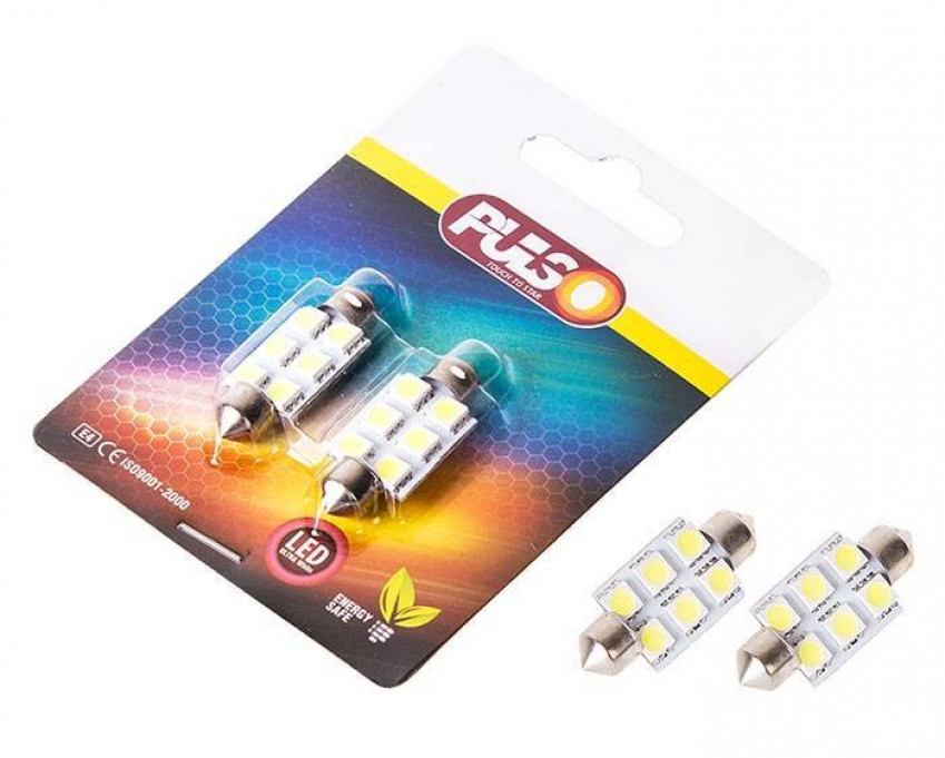 Лампи PULSO/софітні/LED SV8.5/8/T11x36mm/6 SMD-5050/12v/White-LP-85366 (50/50