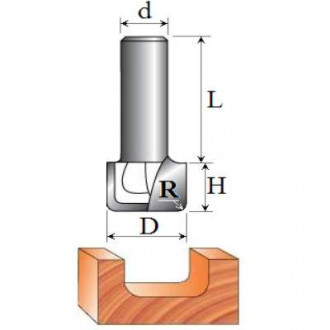 Фреза Кромкова калювальна D24, R5, H16 08-011-245-[articul]