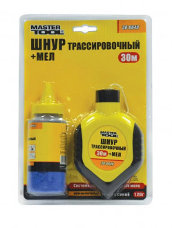 MasterTool Шнур трасувальний 30 м крейда, Ст.: 30-0640