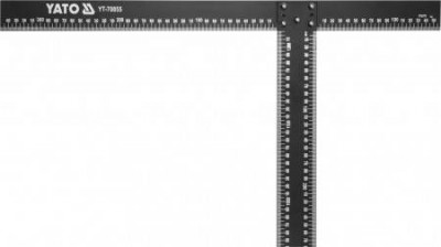 Кутник алюмінієвий T-подібний YATO: 50 x 122см, для розкрою г/к плит-[articul]