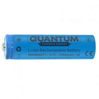 Акумулятор літій-іонний Quantum Li-ion NCM18650, 3350mAh, 3С, з клемним виступом, 1шт/уп