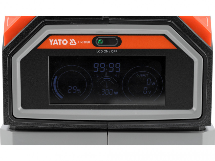 Портативна станція YATO 315 ВтГод, вихід- 300/600 Вт, порти: 230V AC, різні USB-YT-83090