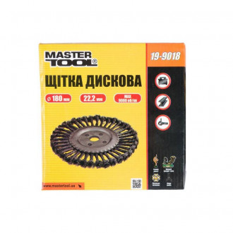 MasterTool Щітка дискова із плетеного дроту D180*22,2 мм, Арт.: 19-9018