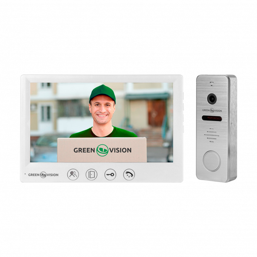 Комплект відеодомофону GreenVision GV-001-GV-057+GV-004-