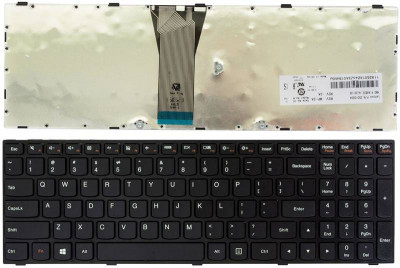 Клавіатура для ноутбука IBM/LENOVO B50-30, IdeaPad Z50-70 чорний, чорний кадр-[articul]