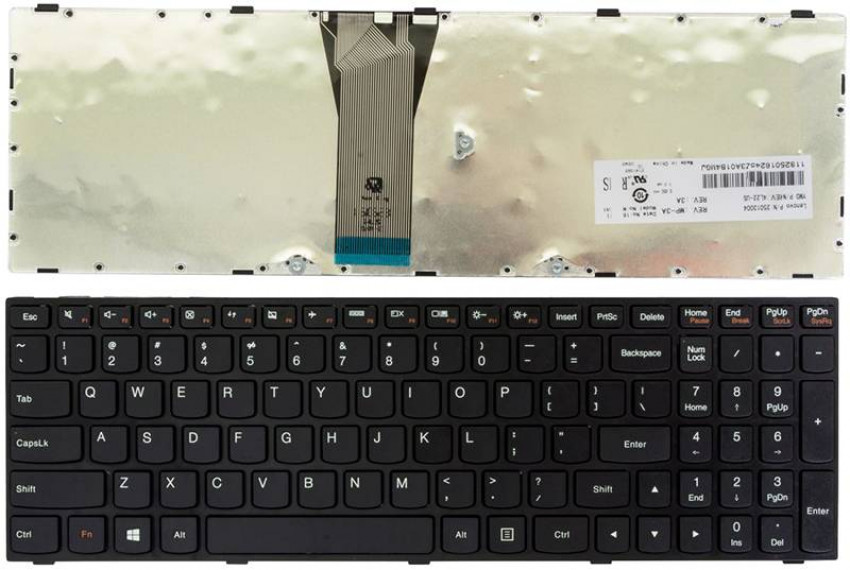 Клавіатура для ноутбука IBM/LENOVO B50-30, IdeaPad Z50-70 чорний, чорний кадр-KB310234