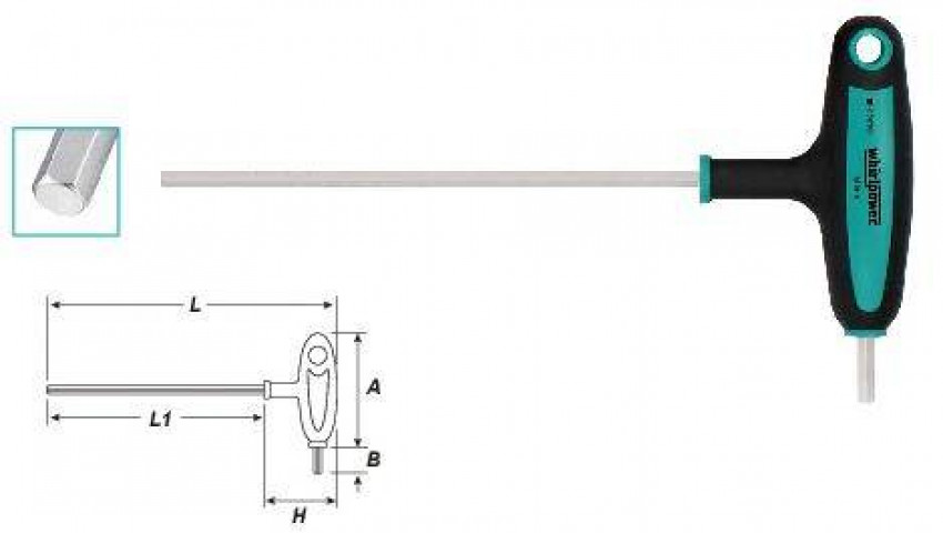 Шестигранник Hex 4.0 Т-под. з пластик. ручкою-1516-6-6150040