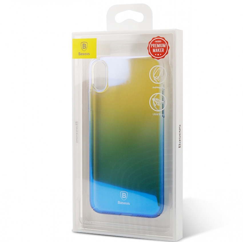 Чохол Baseus для iPhone X/Xs Glaze blue (WIAPIPHX-GC03)-