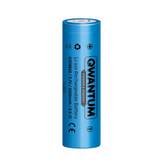 Акумулятор літій-іонний Qwantum Li-ion ICR18650, 2200mAh, 0.5-1С, 1шт/уп-[articul]