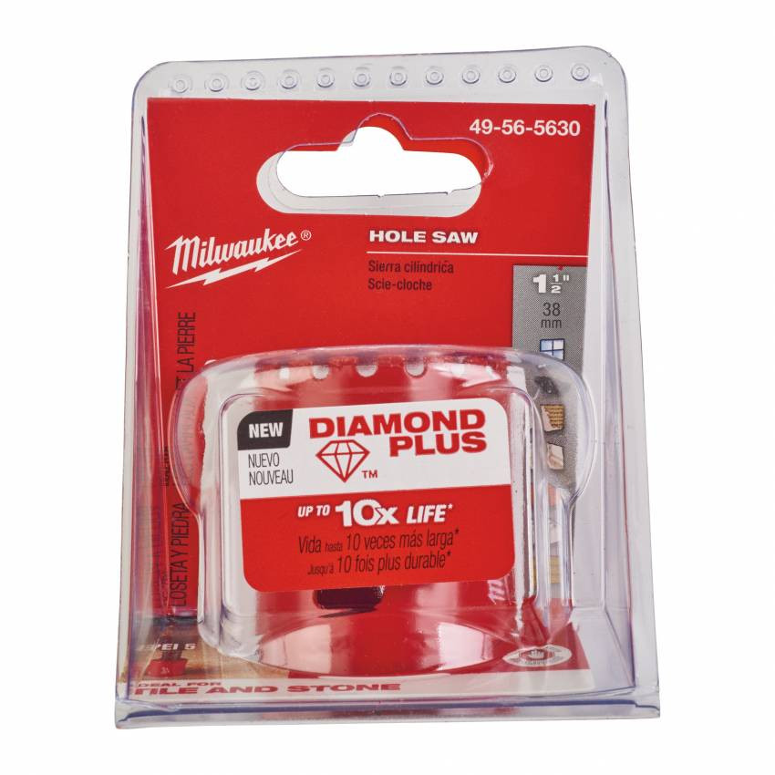 Коронка алмазна Diamond Plus MILWAUKEE, Ø38мм-49565630