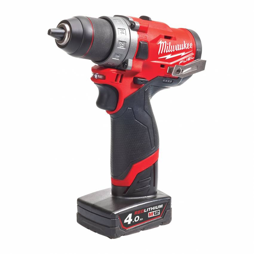 Дриль-шуруповерт акумуляторний MILWAUKEE, M12 FDD-602X, 44Нм (зарядний пристрій, 2 акум.Х 6Ач, HDкейс)-4933459820