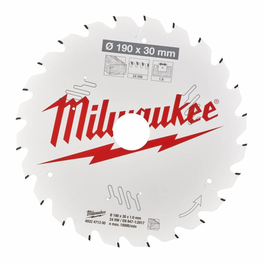 Диск пильний Alu PFTE MILWAUKEE, Ø165х20х2, 2мм, 52 зуб.-4932471296