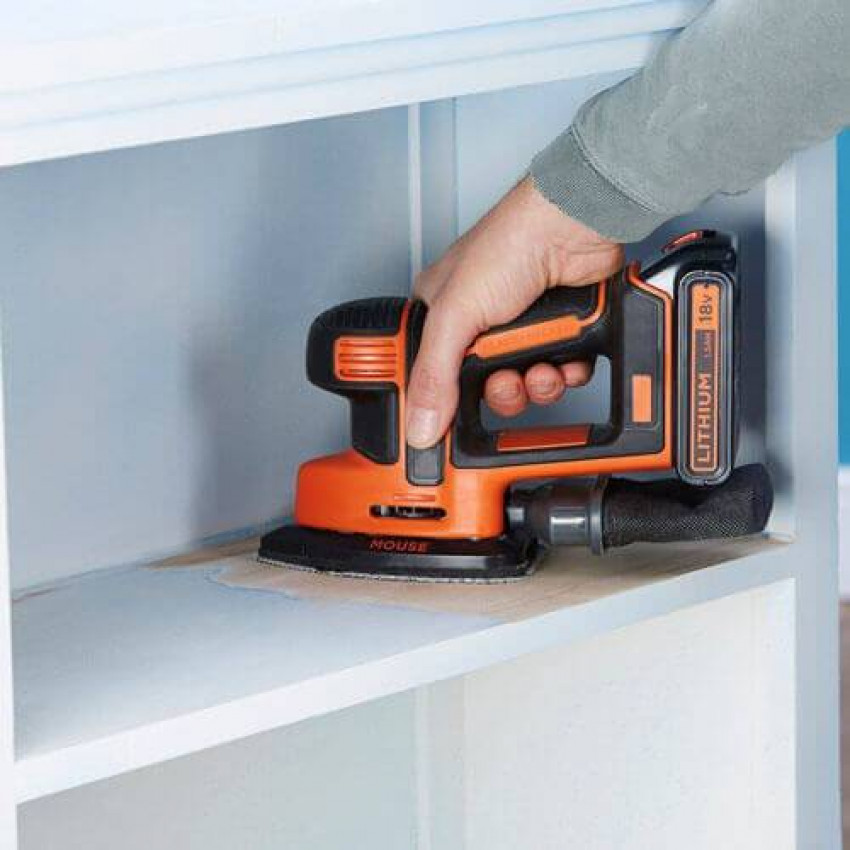 Шліфмашина вібраційна акумуляторна BLACK DECKER BDCDS18N-BDCDS18N