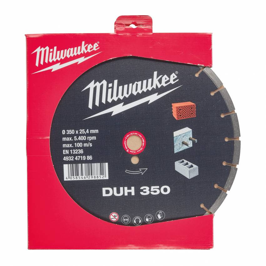 Диск алмазний MILWAUKEE DUH 350, Ø350мм-4932471986