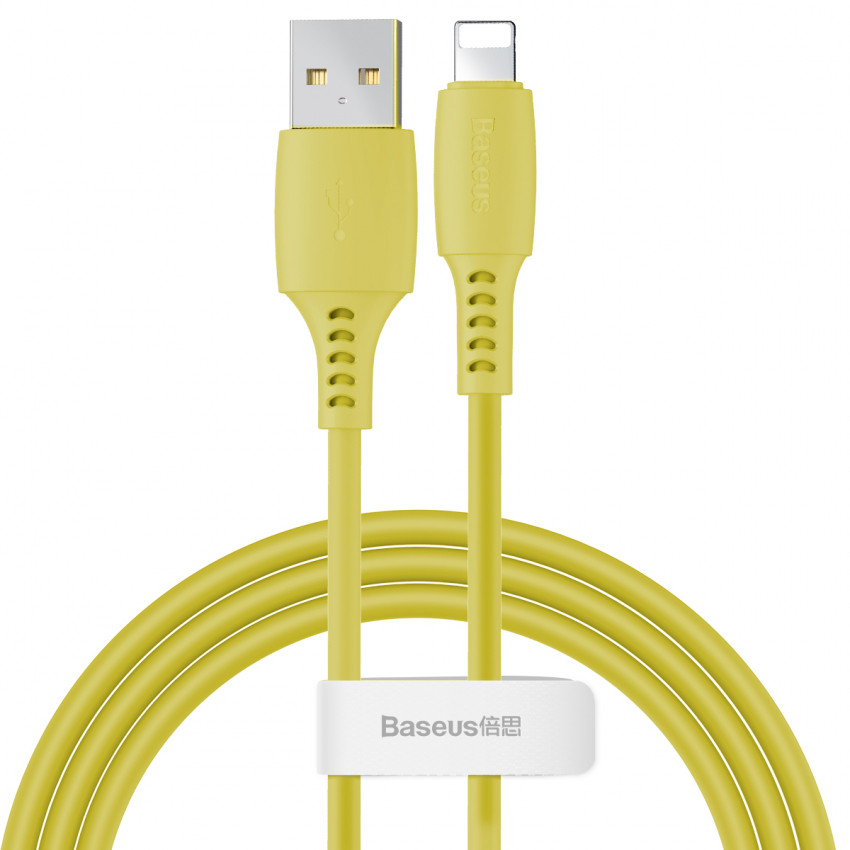 Кабель Baseus Colorful USB 2.0 to Lightning 2.4A 1.2M Жовтий (CALDC-0Y)-