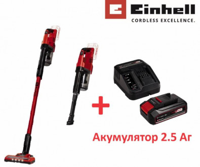 Пилосос вертикальний акумуляторний Einhell TE-SV 18 Li Kit 2.5 Ah (2347180K)-[articul]