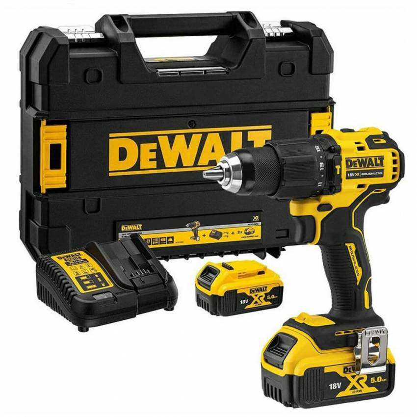 Дриль-шуруповерт акумуляторний безщітковий ударний DeWALT DCD709P2T-DCD709P2T