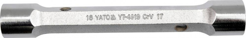 Ключ двопроменевий із головками YATO, M=14x15, L=20 [10/60/120]-YT-4918