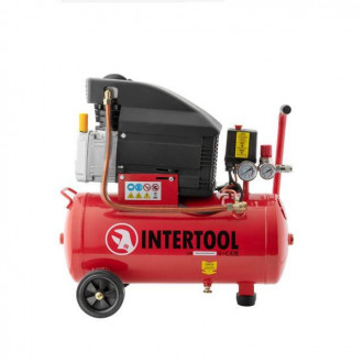 Компресор 24 л, 1500 Вт, 220 В, 8 атм, 206 л/хв. INTERTOOL PT-0010-[articul]